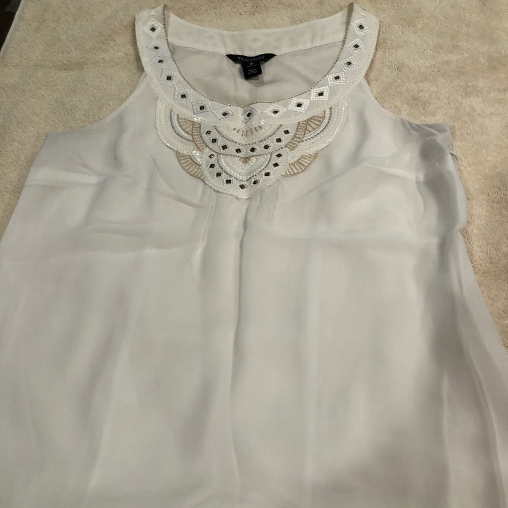 White House black market silk top